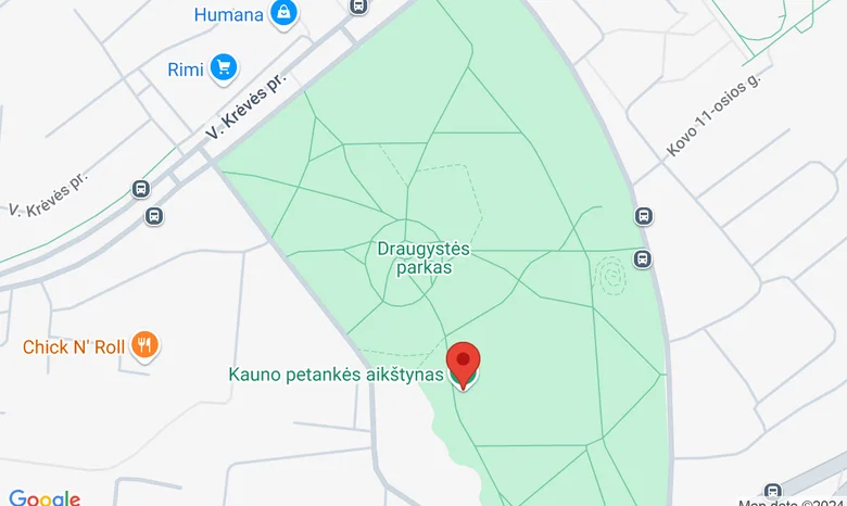 Kauno petankės aikštynas žemėlapis