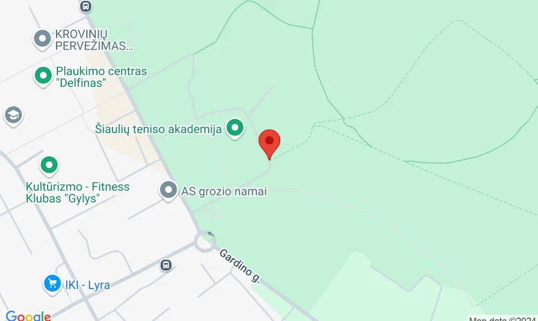 Šiaulių miesto Gardino gatvės bendrame daugiabučių nr. 21, 23, 25 kieme žemėlapis