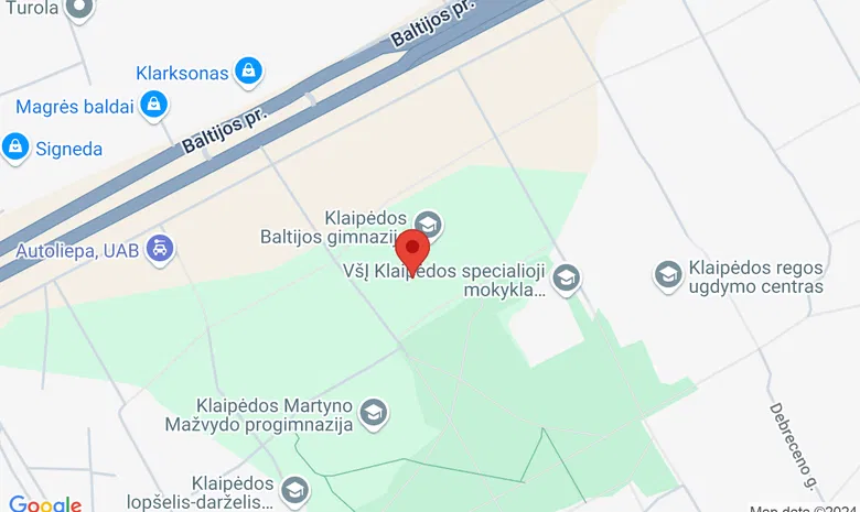 Klaipėdos miesto pedagogų švietimo ir kultūros centras, Baltijos pr. 51 žemėlapis