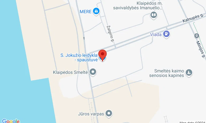 S. Jokužio leidykla-spaustuvė žemėlapis