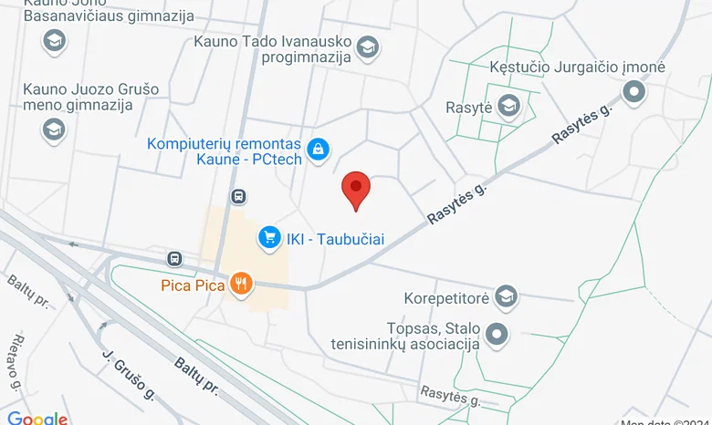 Kauno Prano Mašioto pradinė mokykla žemėlapis
