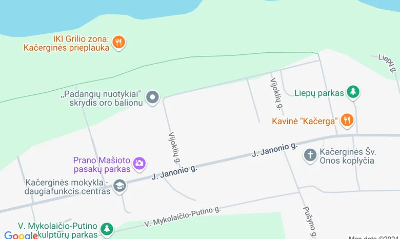 Šaltinių takas, Kačerginė žemėlapis