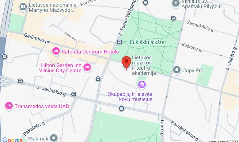 Lietuvos muzikos ir teatro akademija žemėlapis