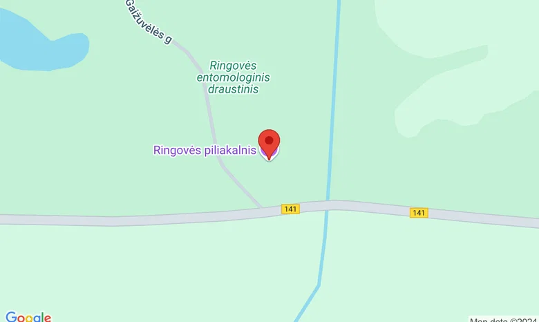 Ringovės piliakalnis žemėlapis