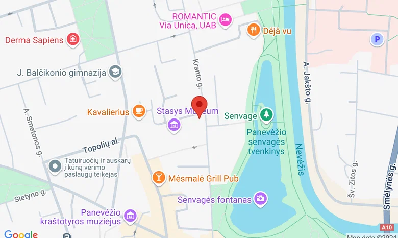  Seniausias Panevėžio pastatas, Kranto g. 21 žemėlapis