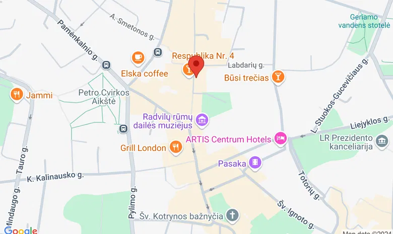 Salotų baras MANO GURU žemėlapis