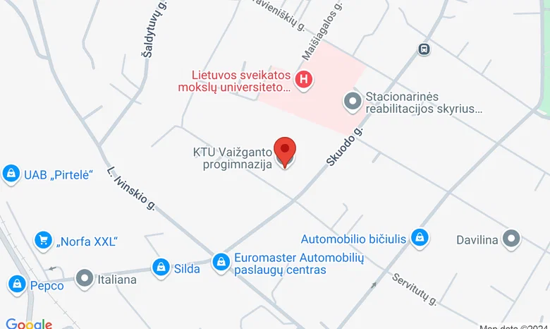 KTU Vaižganto progimnazija Kaunas 45131 žemėlapis