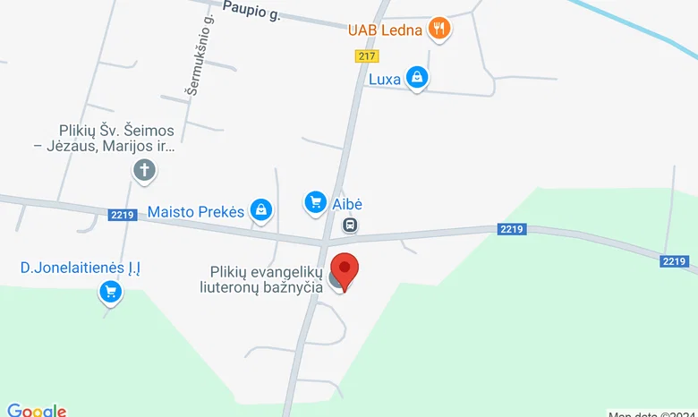 Plikių evangelikų liuteronų bažnyčia  žemėlapis