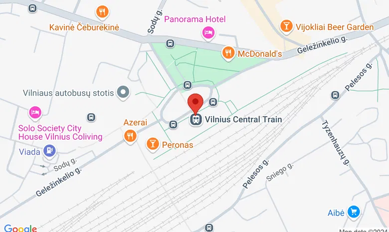 Vilniaus geležinkelio stotis žemėlapis