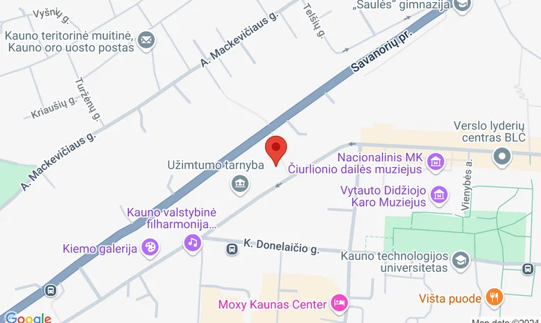 Kauno evangelikų reformatų bažnyčia žemėlapis
