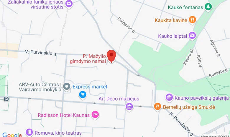 P. Mažylio gimdymo namai žemėlapis