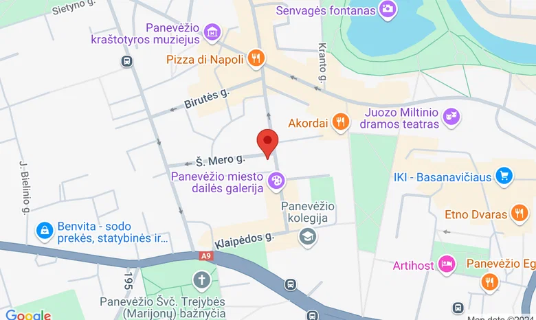 Panevėžio "Europe Direct" informacijos centras žemėlapis