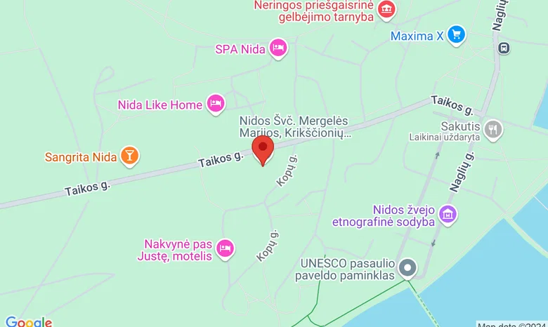 Nidos Švč. Mergelės Marijos Krikščionių Pagalbos bažnyčia žemėlapis