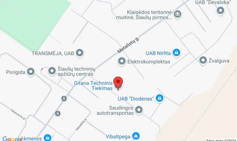 UAB Gitana Šiauliai (Metalistų g. 6c) žemėlapis