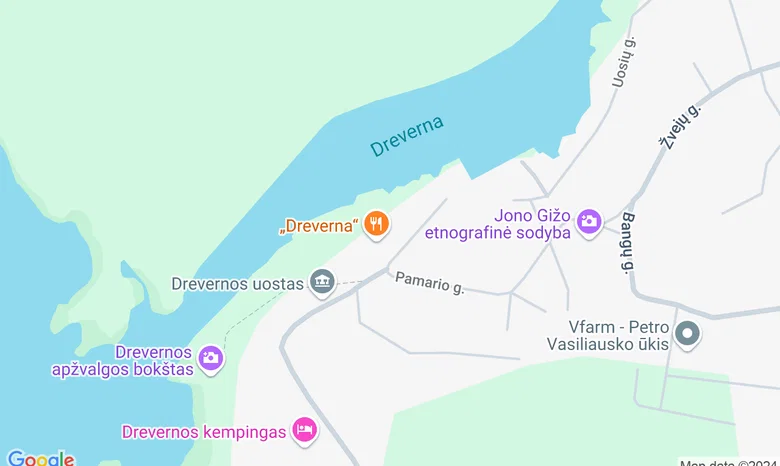 Konferencijų-pobūvių salės nuoma "Elingas" Dreverna žemėlapis