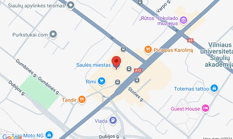 "Saulės terasa" (PPC "Saulės miestas", Tilžės 109, Šiauliai). žemėlapis