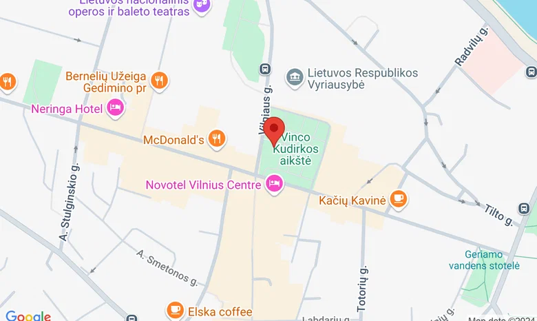 Vinco Kudirkos aikštė, Gedimino pr. 11A, Vilnius žemėlapis