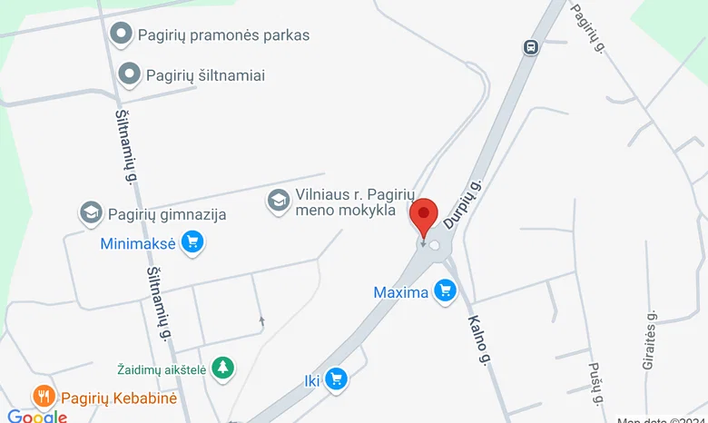 Pagirių kaimas, Vilniaus rajonas žemėlapis