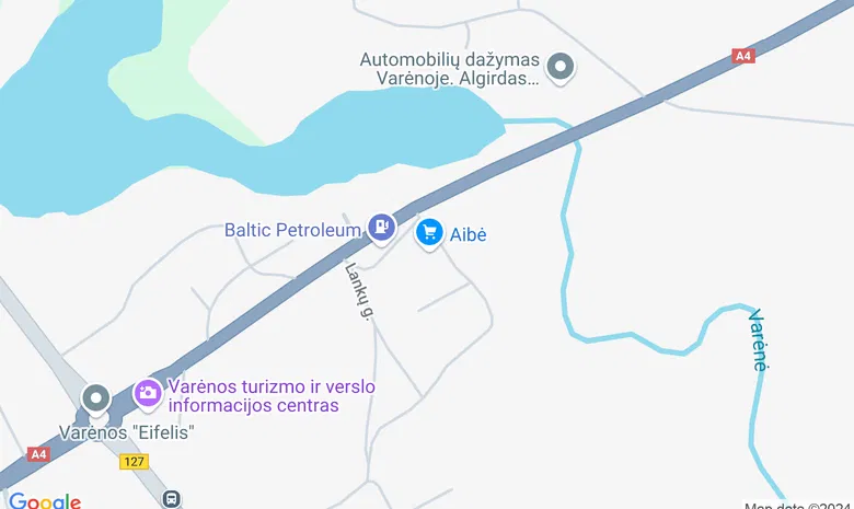 Senoji Varėna žemėlapis