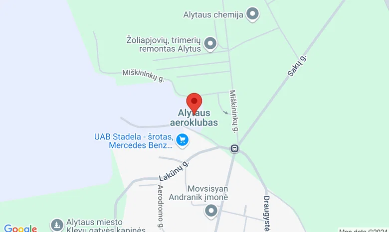 Alytaus aerodromas žemėlapis