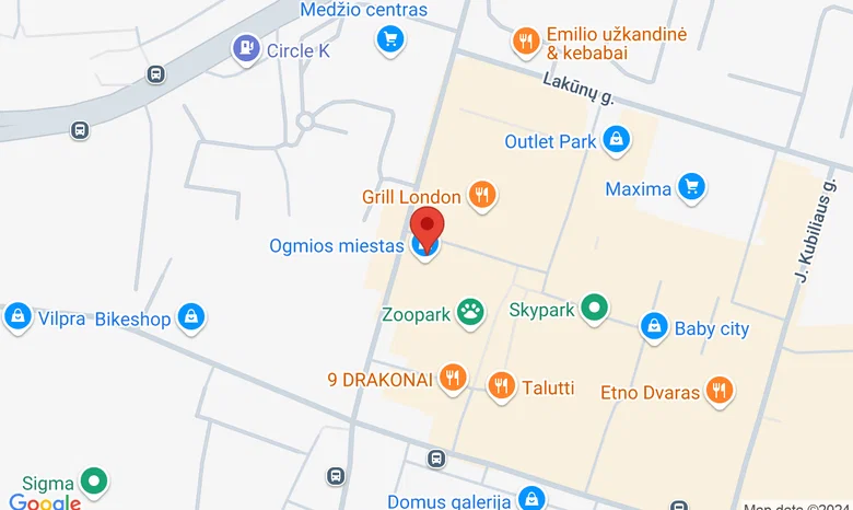 Ogmios miestas, Vero cafe (Šeimos aikštė 6, Verkių gatvė 29) žemėlapis