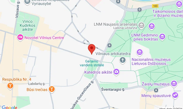 „Vero Cafe“ (Gedimino pr. 1) žemėlapis