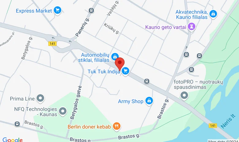 Jurbarko g. 2, Kaunas žemėlapis