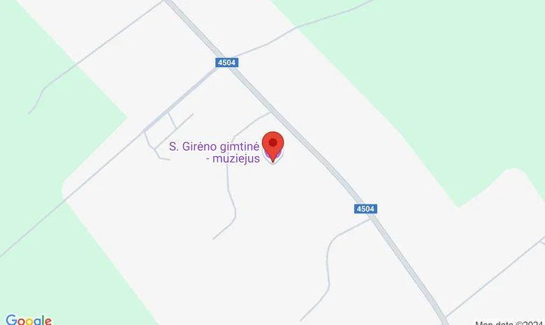 S. Girėno gimtinėje Vytogaloje  žemėlapis