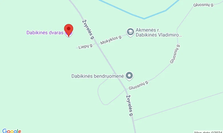 Dabikinės dvaras (Akmenės raj.) žemėlapis