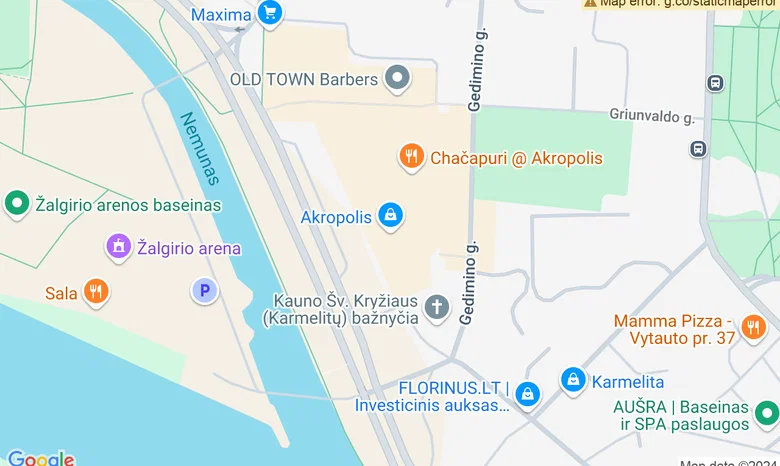 Akropolis Vero Cafe žemėlapis