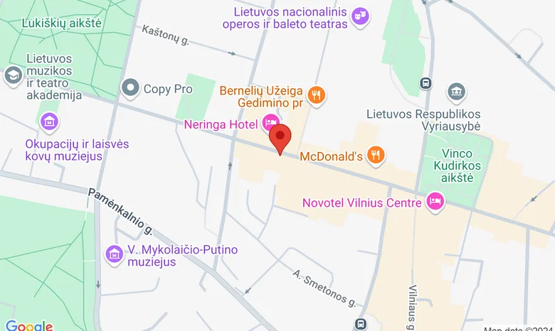 Gedimino pr. 26, Vilnius žemėlapis