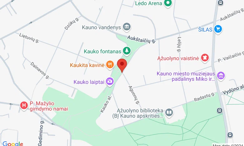 Kauko alėja žemėlapis