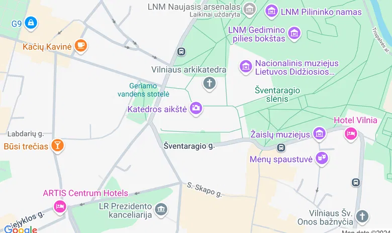prie Vilnaus katedros bokšto žemėlapis