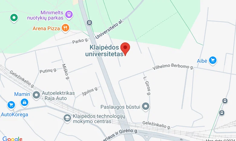 Klaipėdos universitetas Baltijos regiono istorijos ir archeologijos institutas  žemėlapis
