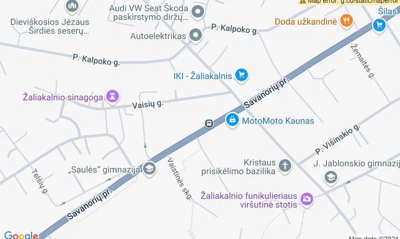 "Žemaičių" stotelė (iš "IKI" pusės) žemėlapis