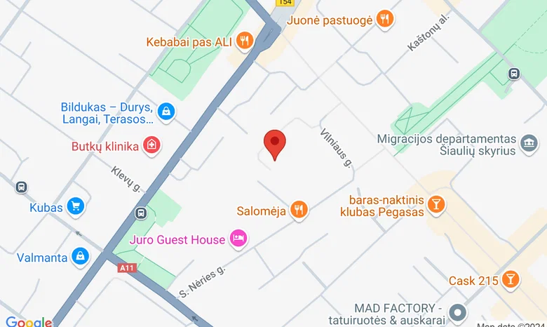 Šiaulių Jėzuitų mokykla žemėlapis