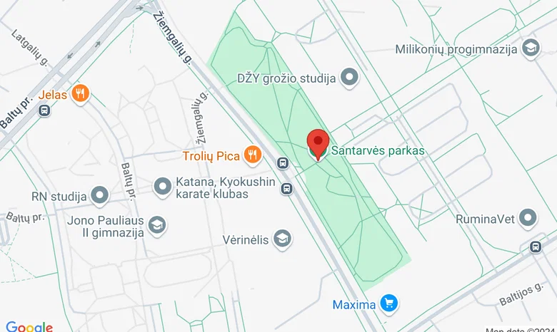 Santarvės parkas (Šilainiai) žemėlapis