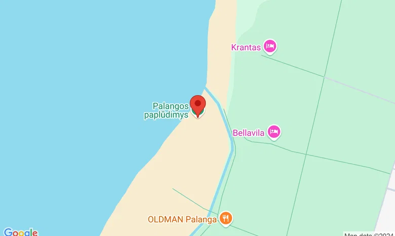 Palangos paplūdimys  žemėlapis
