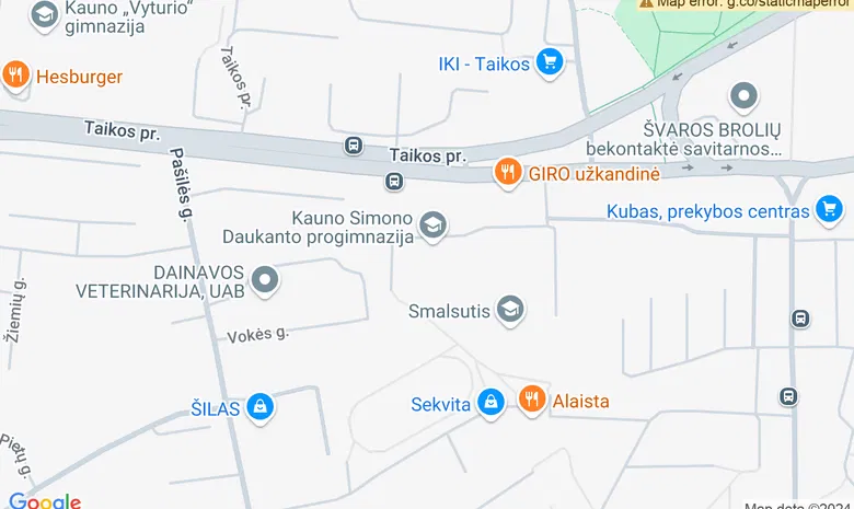 S. Daukanto vidurinė mokykla žemėlapis