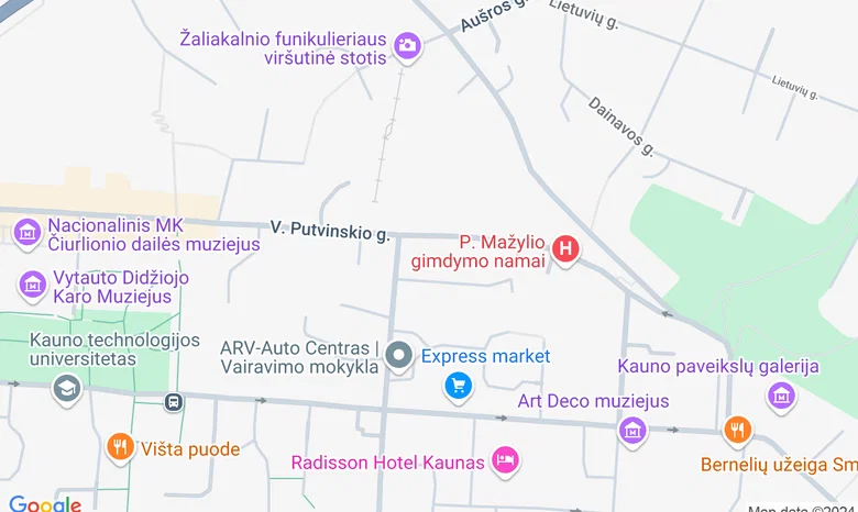 Kauno startuoliai žemėlapis