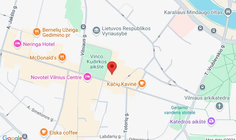 GO9 prekybos centras žemėlapis