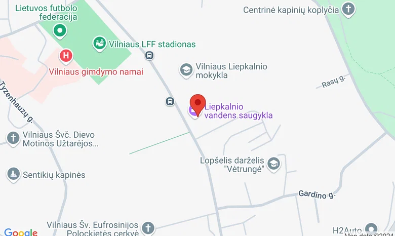 Liepkalnio vandens saugykla žemėlapis