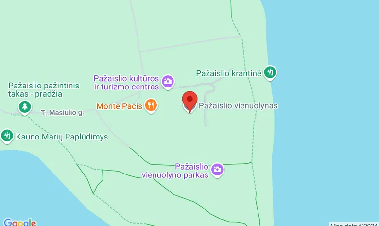 Prie Pažaislio vienuolyno žemėlapis
