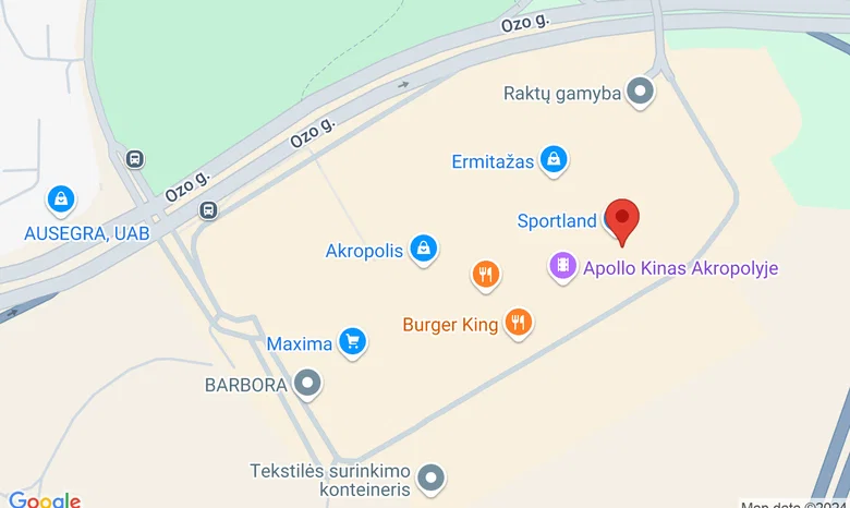 Olympic Casino Akropolis žemėlapis