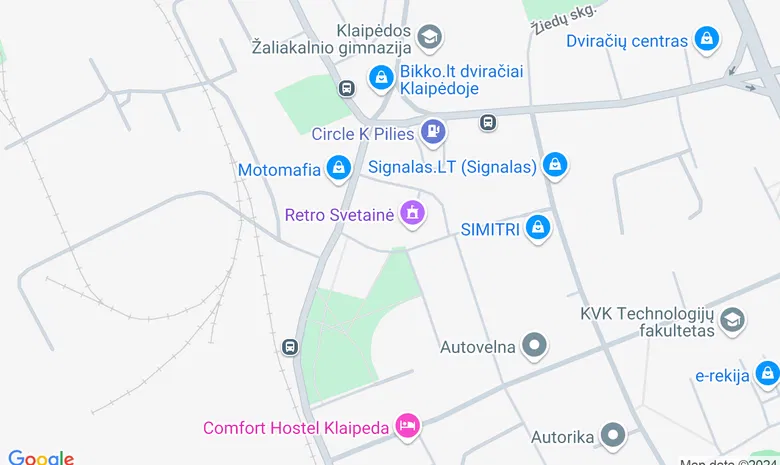 Amatininkų Gildija „Krikragaa" žemėlapis
