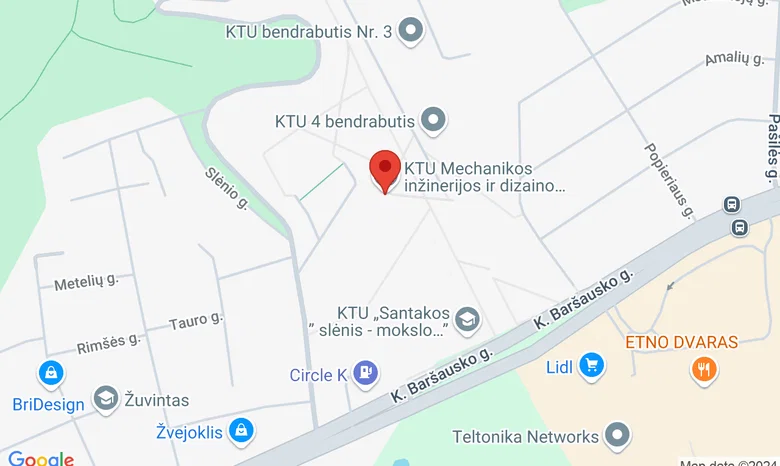 KTU XII rūmai žemėlapis