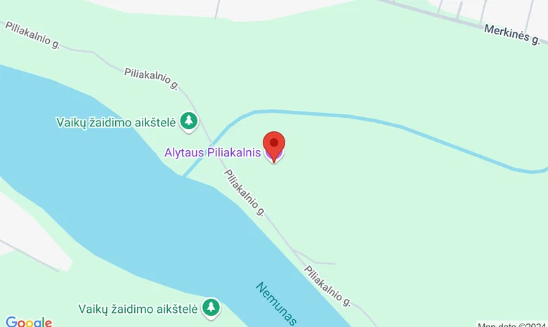 Alytaus piliakalnis žemėlapis