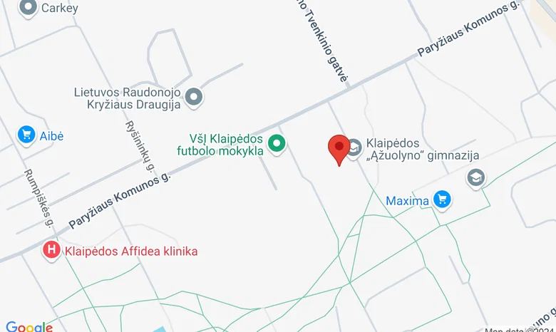 Klaipėdos „Ąžuolyno“ gimnazija žemėlapis