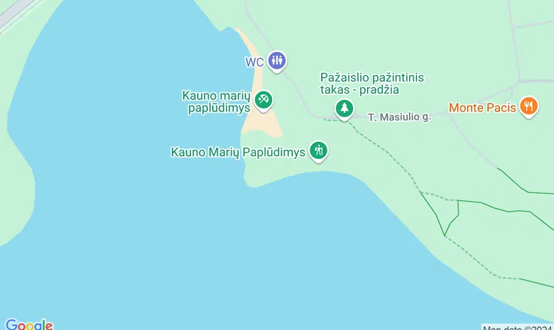 Kauno Panemunės šilas žemėlapis