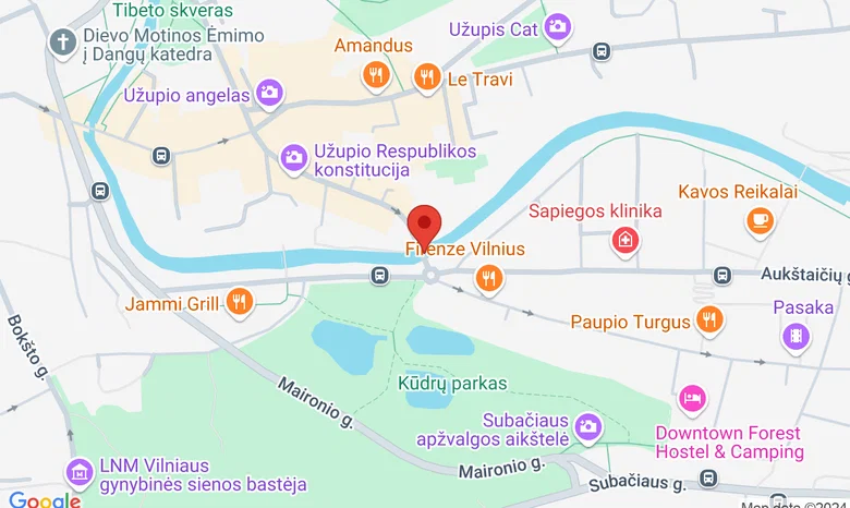 Užupio tiltas, Paupio gatvė, Vilnius, Lietuva  žemėlapis